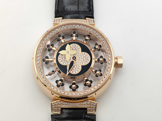 LOUIS VUITTON LOUIS VUITTON Tambour Spintime Air Vivienne Q1EGJ AC5702 Automatic 18K Gold Men's Watch