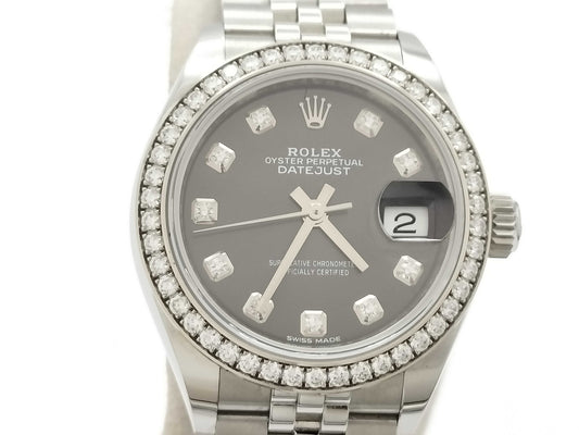 ROLEX Datejust 279384RBR 392498Z5 Dark Gray Dial Women's Watch
