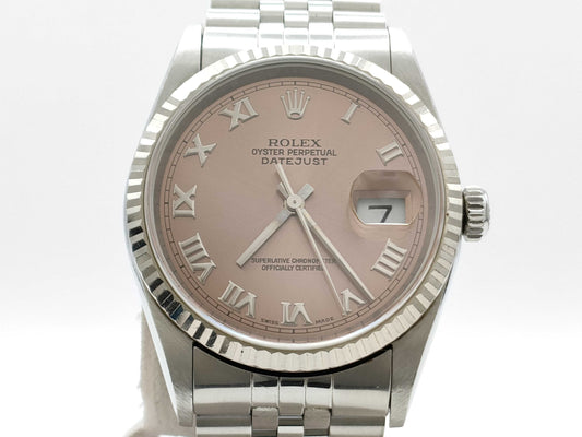 ROLEX Datejust 16234 A155126 Pink Dial Boys' Watch