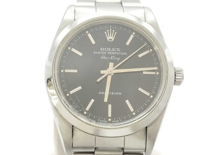 ROLEX Air-King 14000 U*****5 Black Dial Boys' Watch