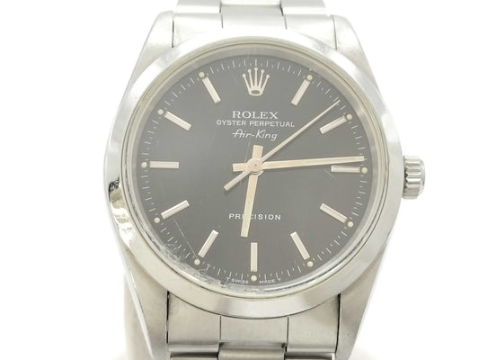 ROLEX Air-King 14000 U*****5 Black Dial Boys' Watch