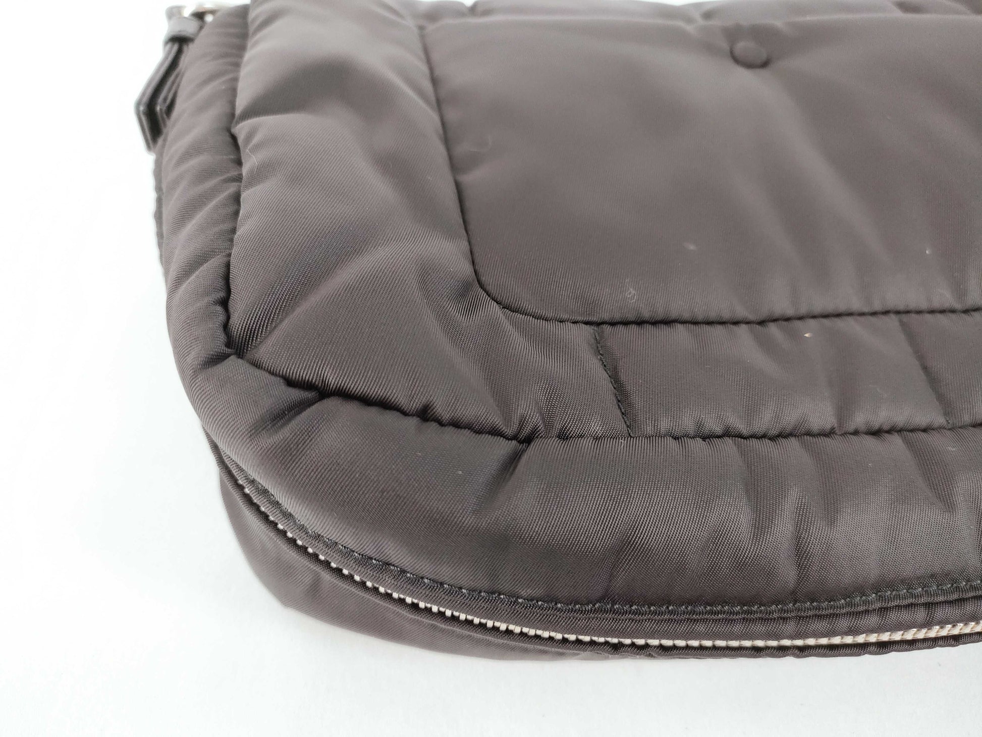 PRADA Nylon Prada Locking Hardware Nylon Shoulder Bag