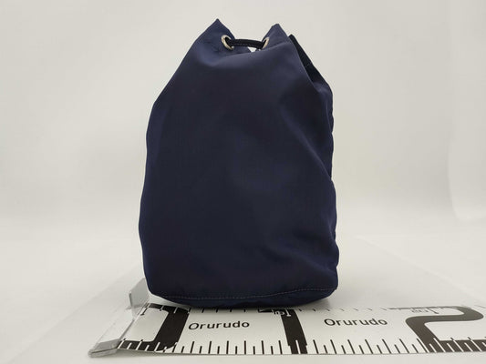 PRADA Drawstring Nylon Pouch Navy
