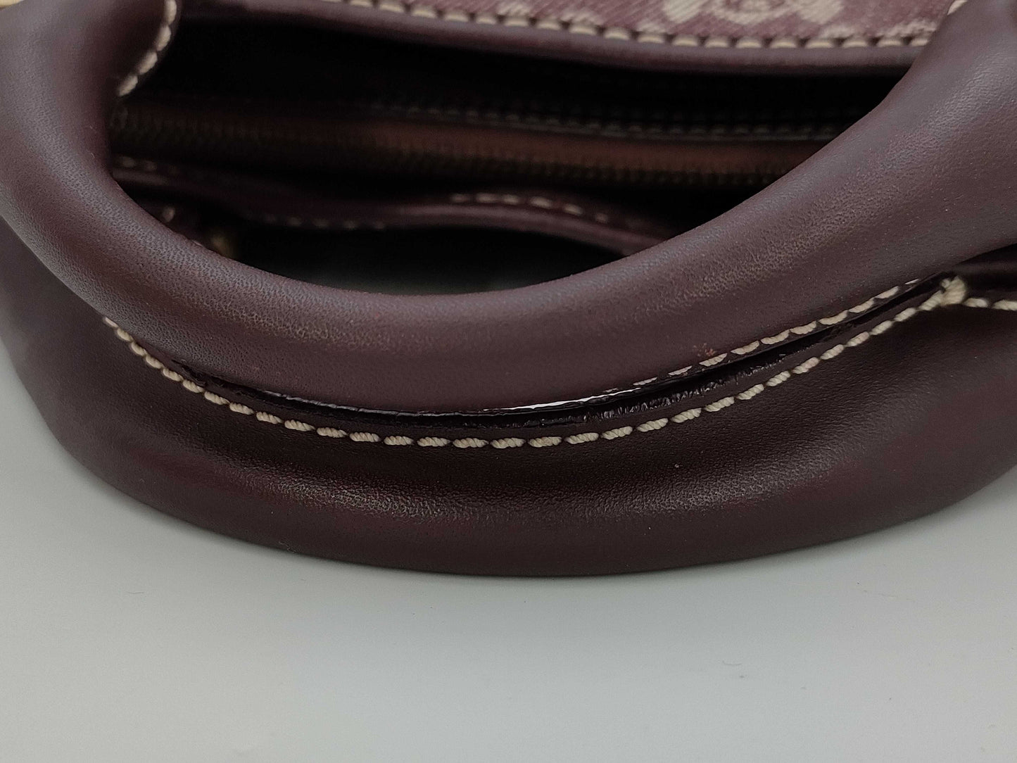 CELINE Paris Macadam Boogie Handbag Canvas Brown Handbag