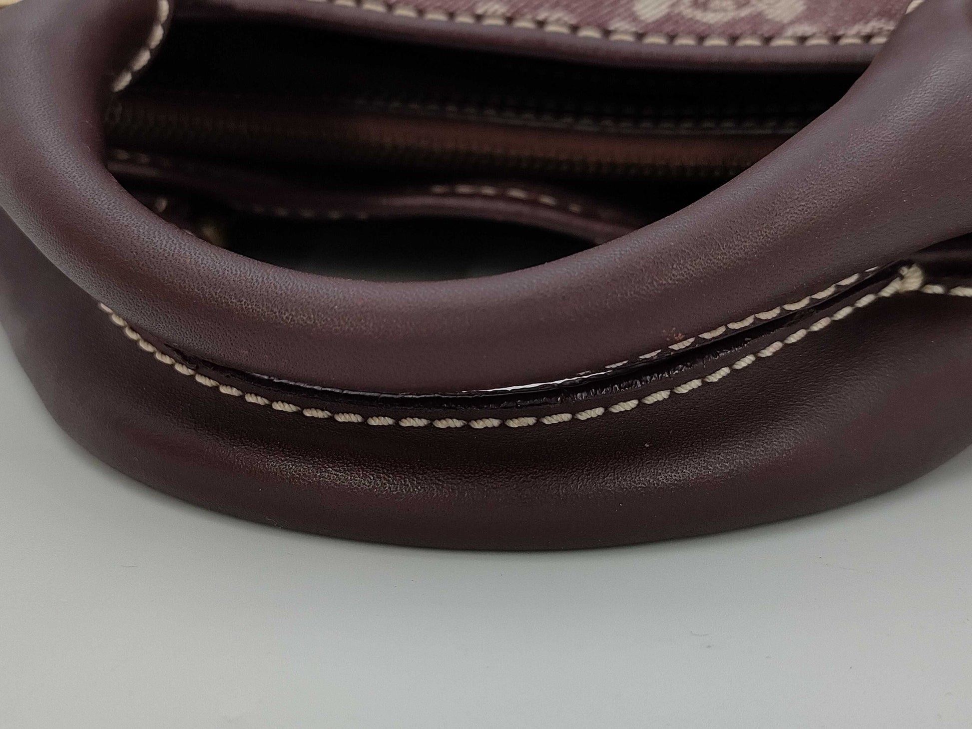 CELINE Paris Macadam Boogie Handbag Canvas Brown Handbag