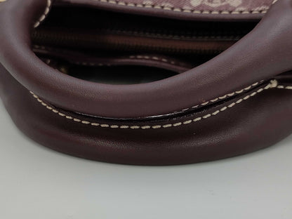CELINE Paris Macadam Boogie Handbag Canvas Brown Handbag