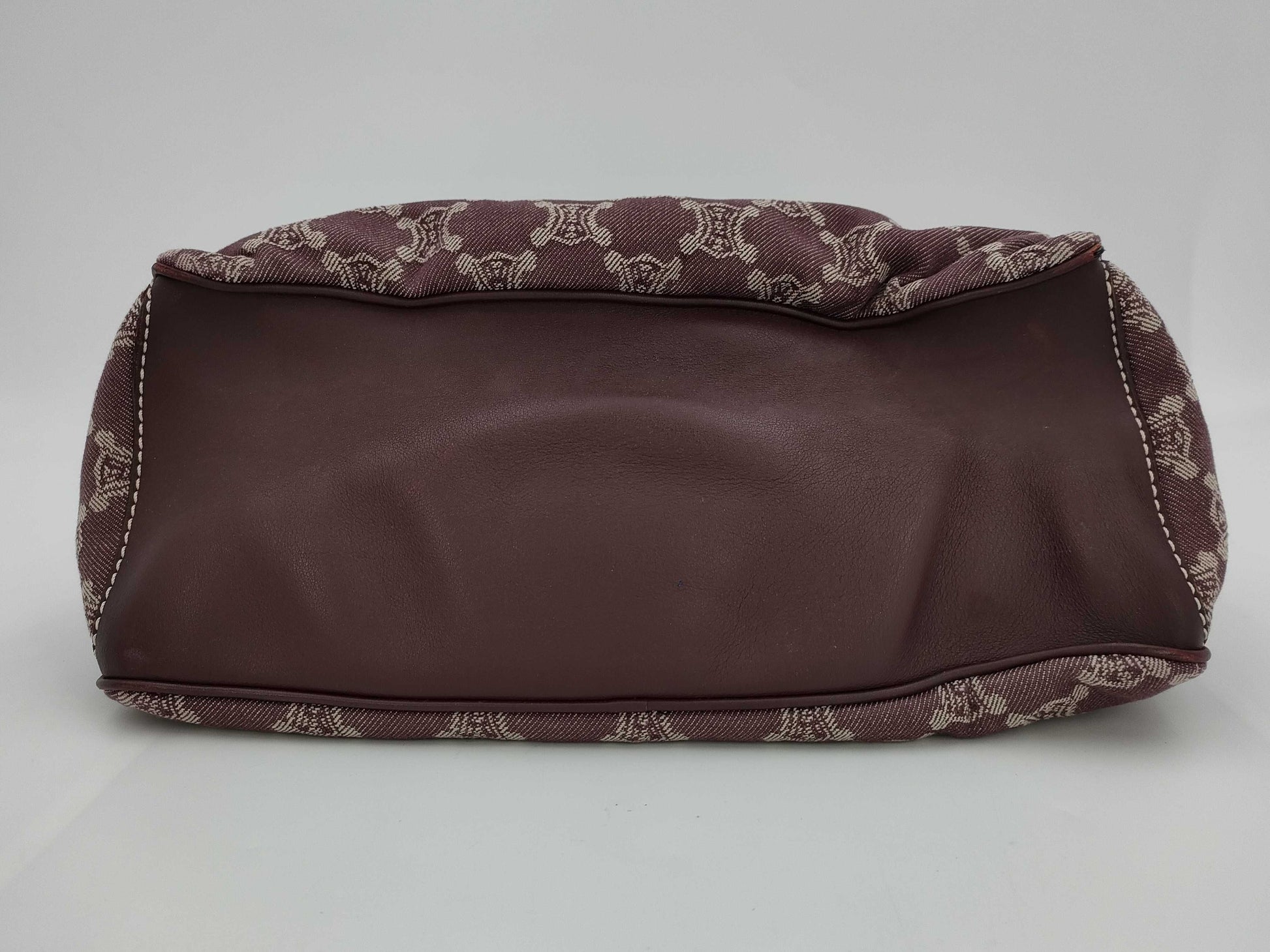 CELINE Paris Macadam Boogie Handbag Canvas Brown Handbag