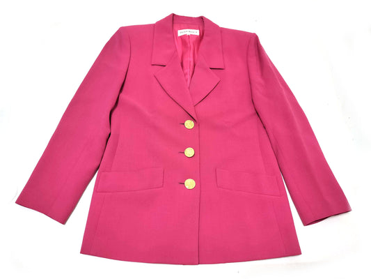 Yves Saint Laurent Tailored Jacket Pink Gold Buttons Size 36 Jacket