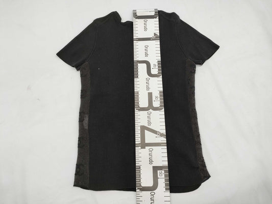 CHANEL 03C P20589V01229 Coco Mark T-shirt, see-through, black, size 36