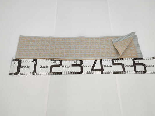FENDI Zucca Knit Scarf Gray Yellow Scarf