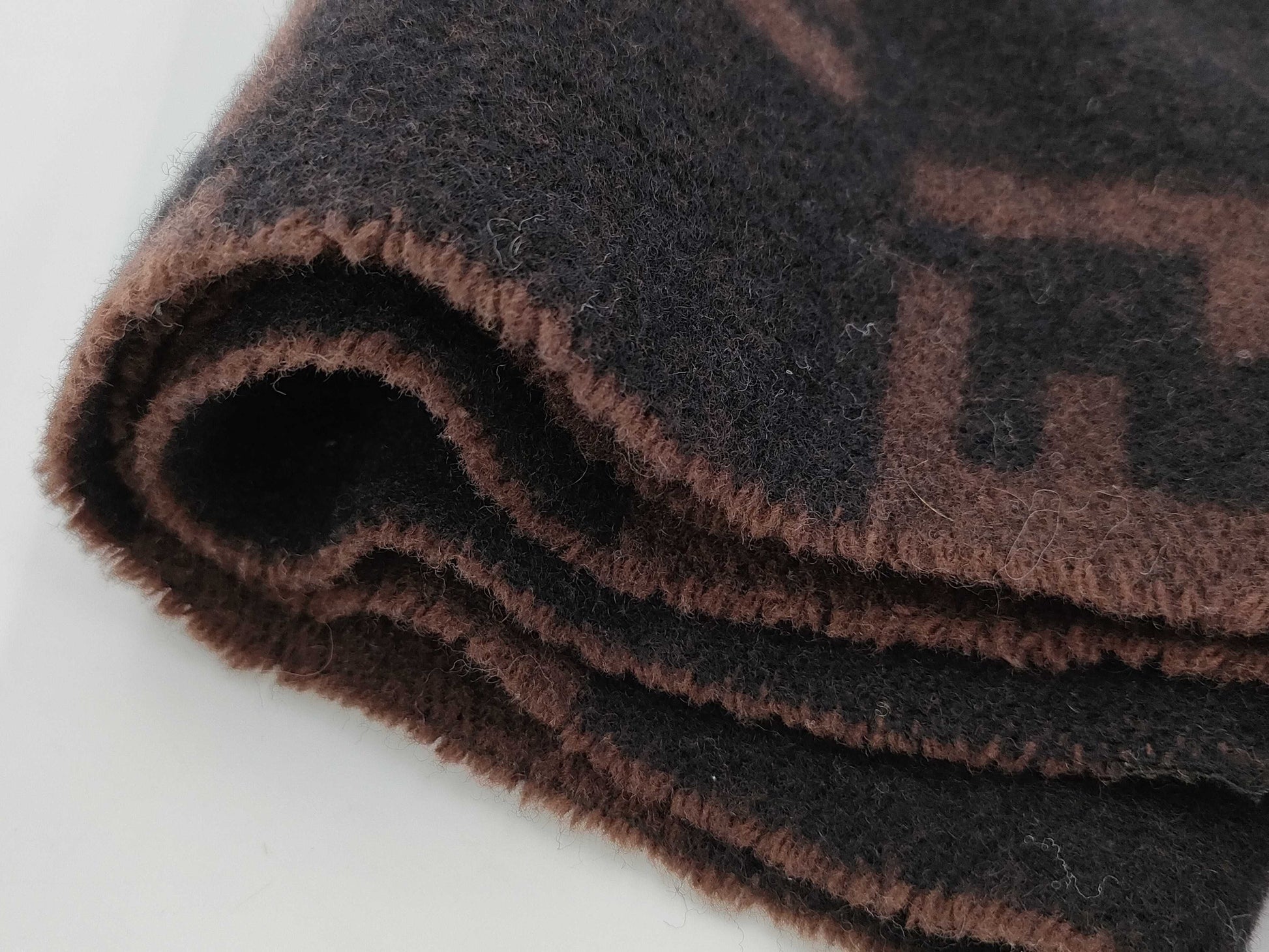 FENDI Zucca Scarf Brown Black Scarf