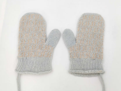 FENDI Zucca Knit Gloves Gray Yellow Baby Size M Other Accessories