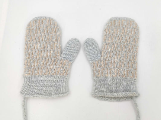 FENDI Zucca Knit Gloves Gray Yellow Baby Size M Other Accessories