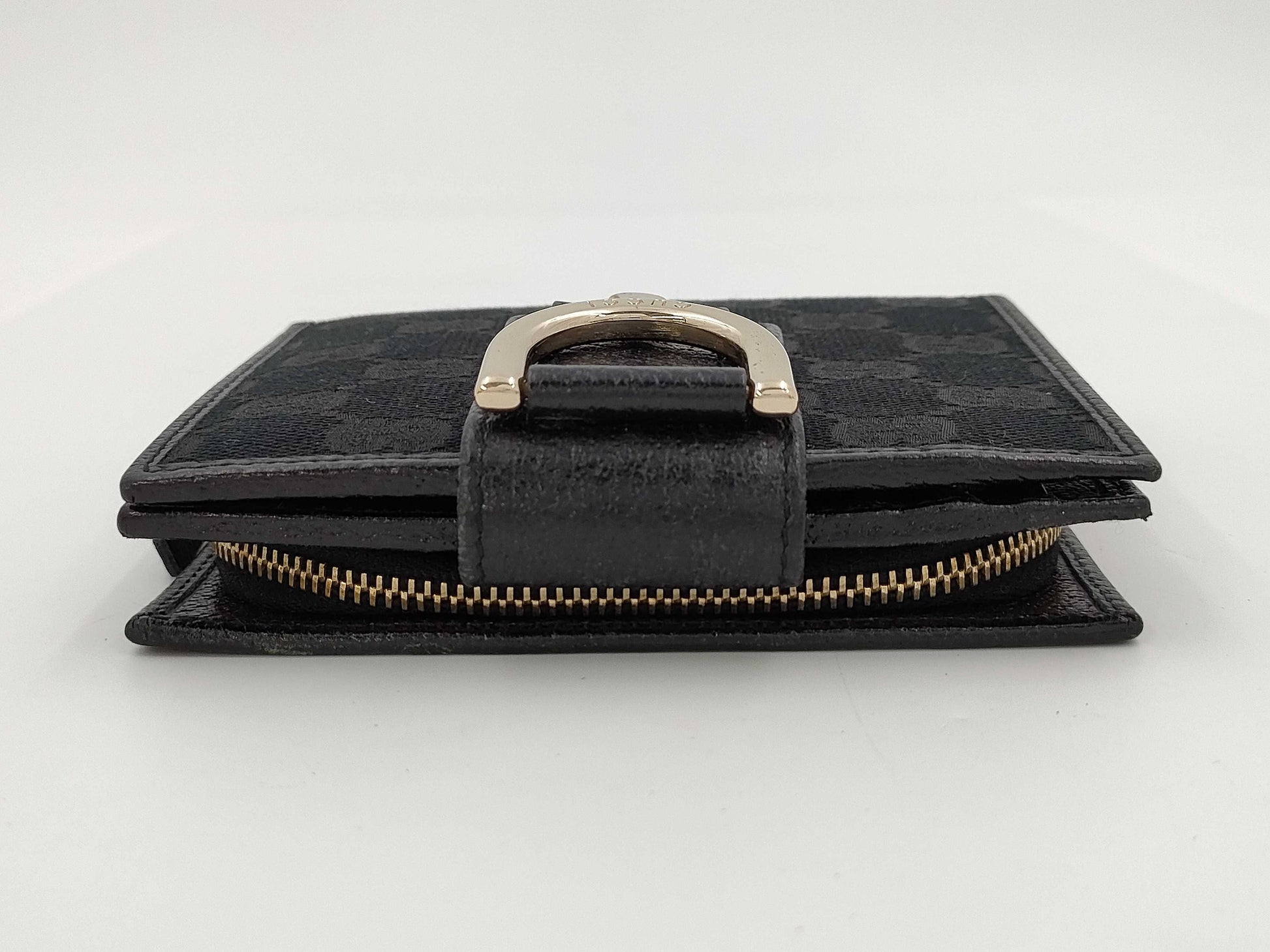 GUCCI 154255 Abby GG Canvas Bifold Wallet Black