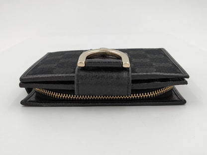 GUCCI 154255 Abby GG Canvas Bifold Wallet Black