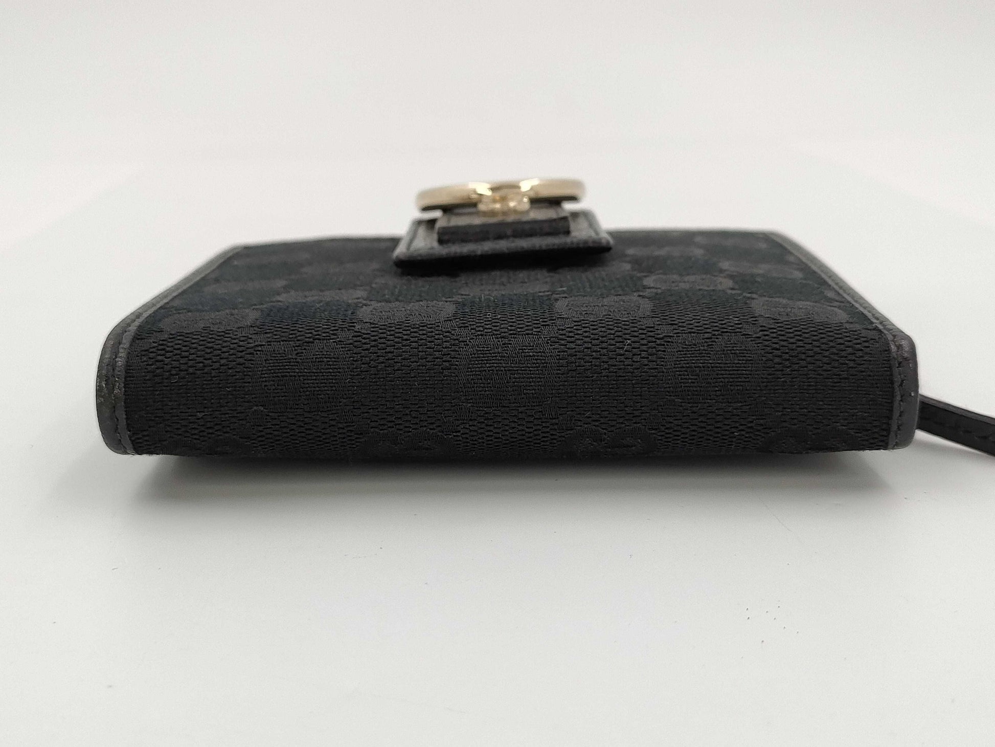 GUCCI 154255 Abby GG Canvas Bifold Wallet Black