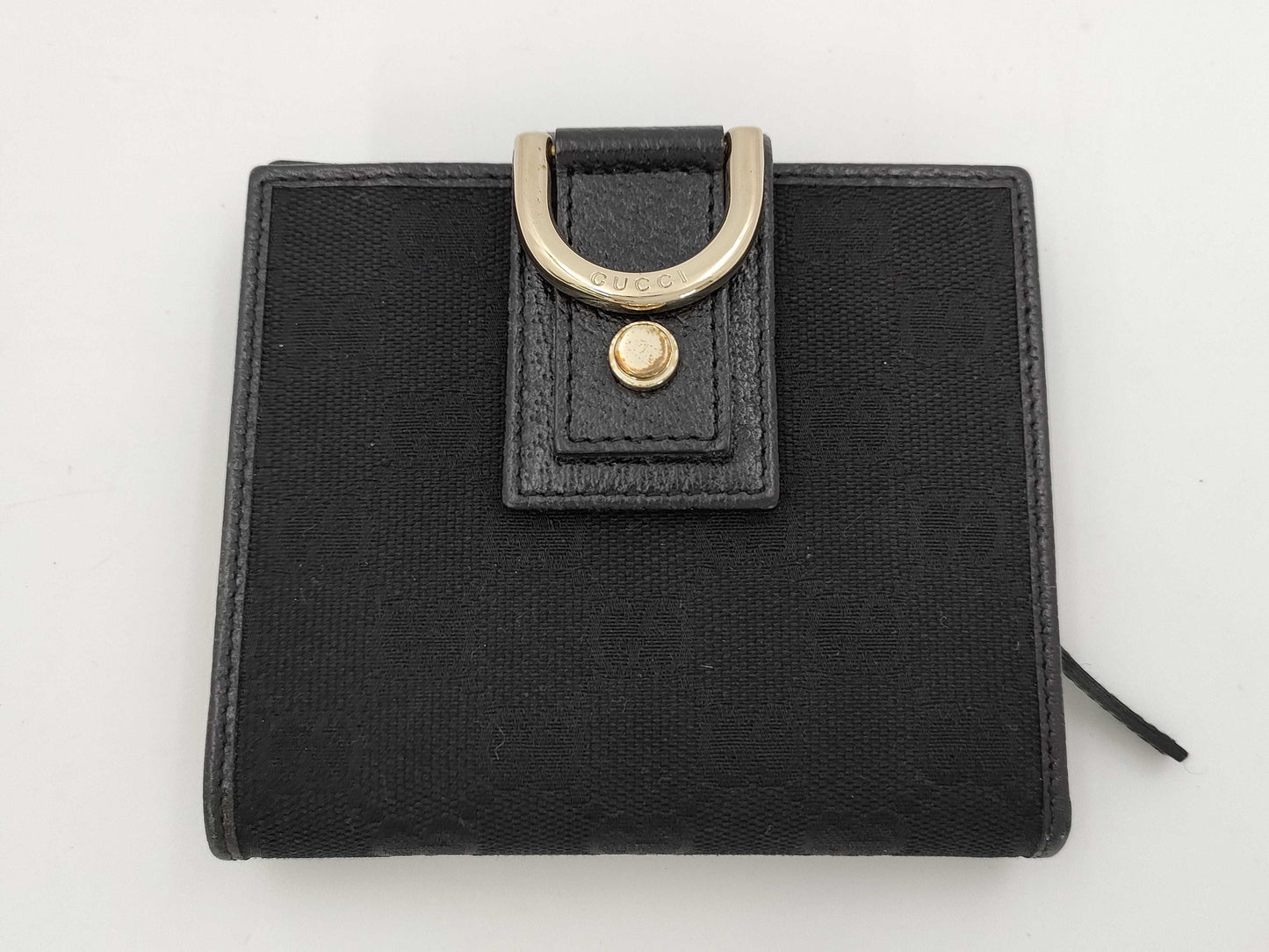 GUCCI 154255 Abby GG Canvas Bifold Wallet Black