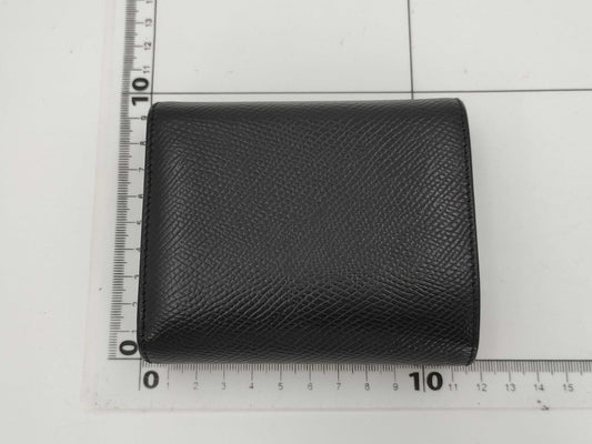 CELINE Logo Bifold Wallet Leather Black Wallet
