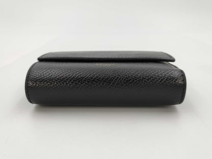 CELINE Logo Bifold Wallet Leather Black Wallet