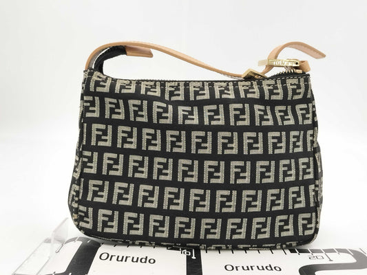 FENDI Zucchino Handbag Hand Pouch Handbag