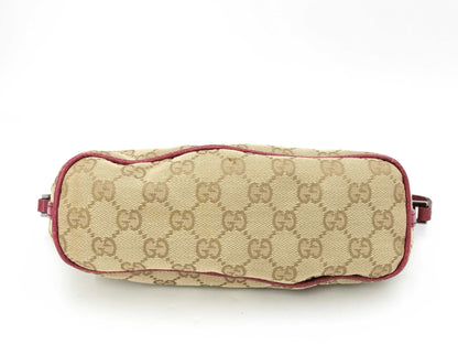 GUCCI GG Canvas Hand Pouch Handbag