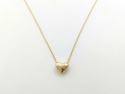 Tiffany & Co. Pinched Heart 3PD Yellow Gold 750 3.6g Necklace 