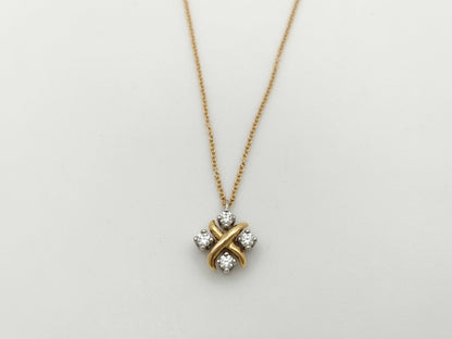 Tiffany & Co. Schlumberger 4PD AU750/PT950 3.6g Necklace 