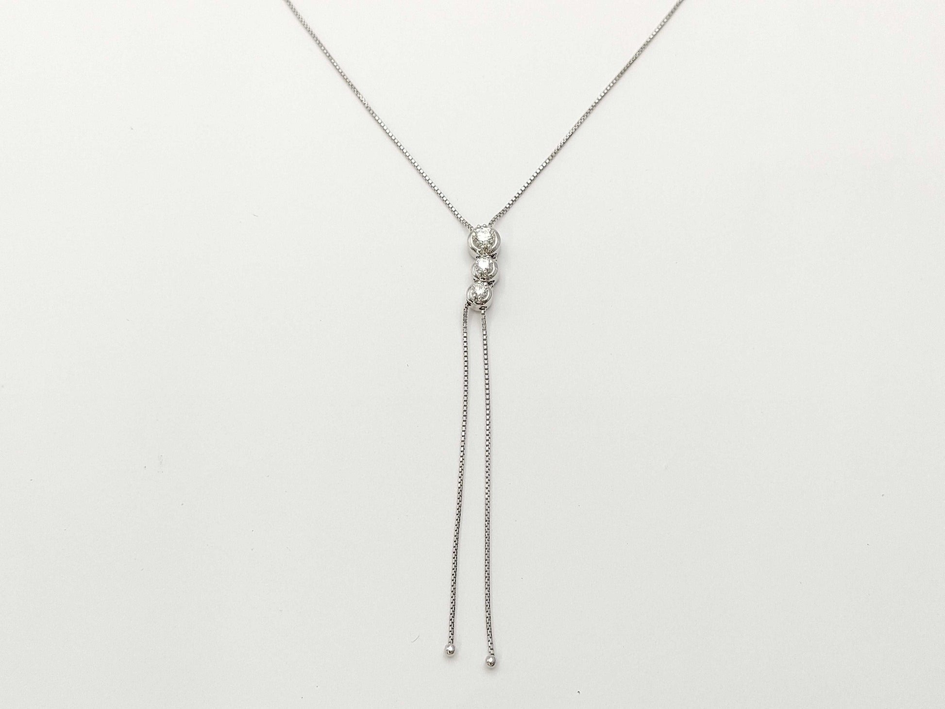 TASAKI D0.56ct K18WG 6.0g Necklace 