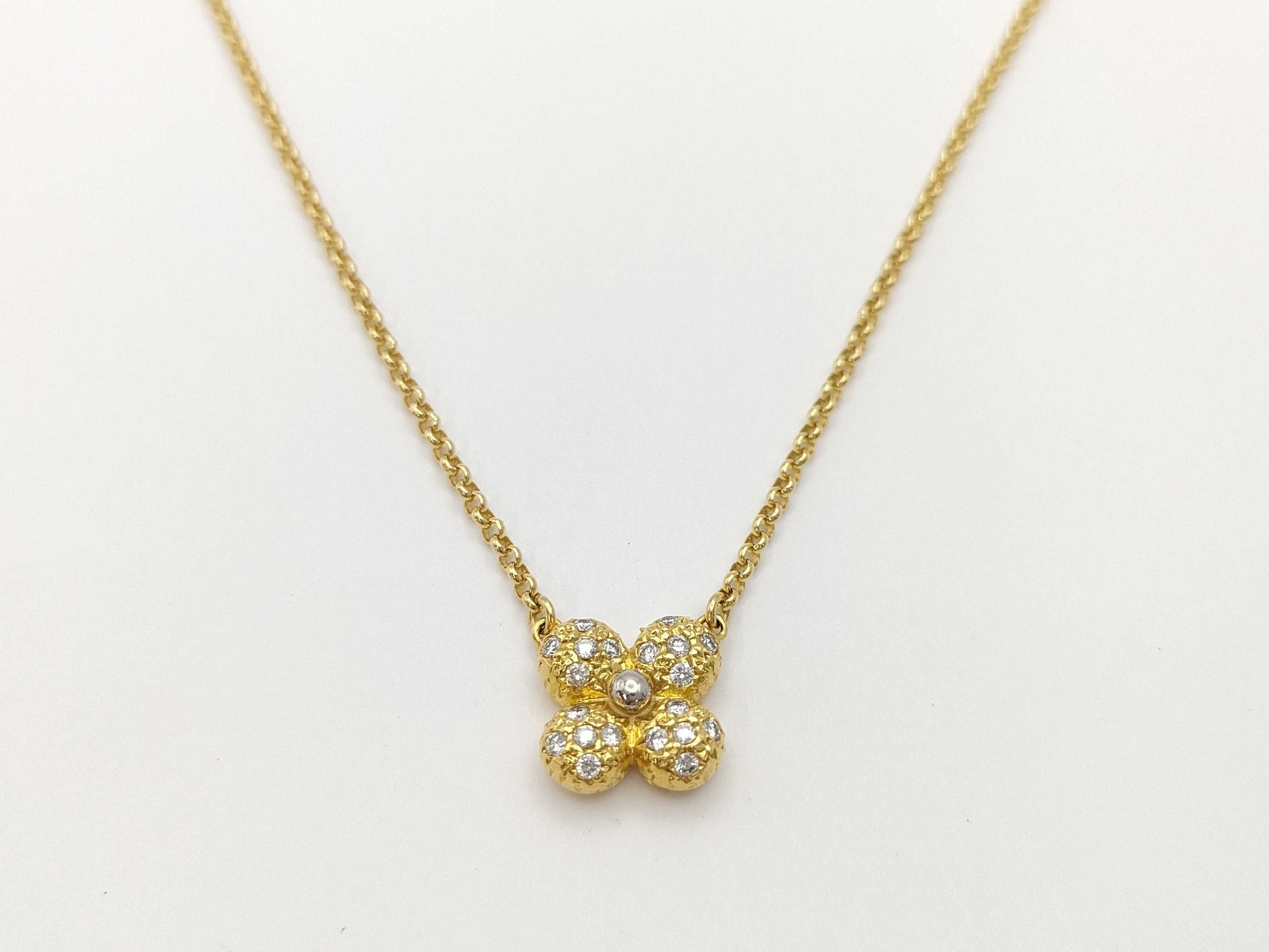 TASAKI D0.18ct K18/PT900 5.9g Necklace 