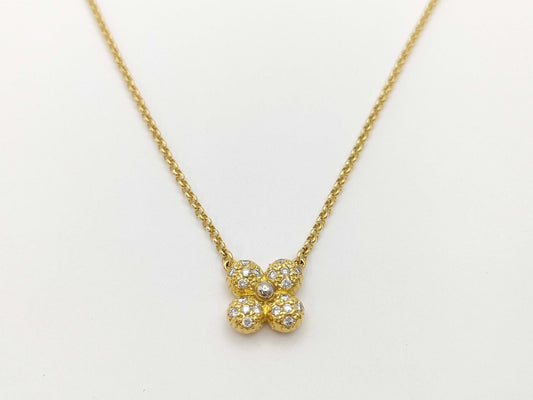 TASAKI D0.18ct K18/PT900 5.9g Necklace 