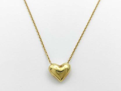 Tiffany & Co. Pinched Heart 3PD Yellow Gold 750 3.5g Necklace 