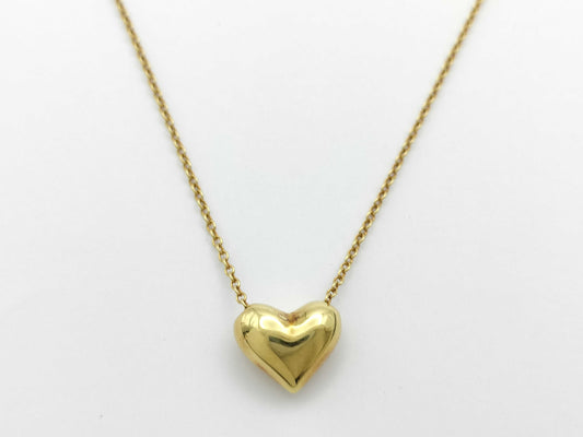 Tiffany & Co. Pinched Heart 3PD Yellow Gold 750 3.5g Necklace 