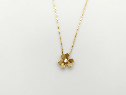 Van Cleef & Arpels Frivole Mini 1PD Yellow Gold AU750 3.2g Necklace 