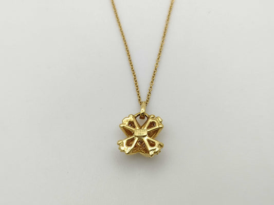 Tiffany & Co. Cross Stitch Signature Diamond Necklace in 750 Yellow Gold, 4.5g 