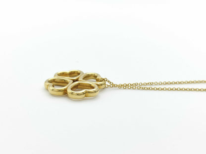 Tiffany & Co. Heart Clover Necklace in Yellow Gold 750, 6.6g 