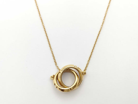 Tiffany & Co. Atlas X Closed Interlocking PG Au750 5.9g Necklace 