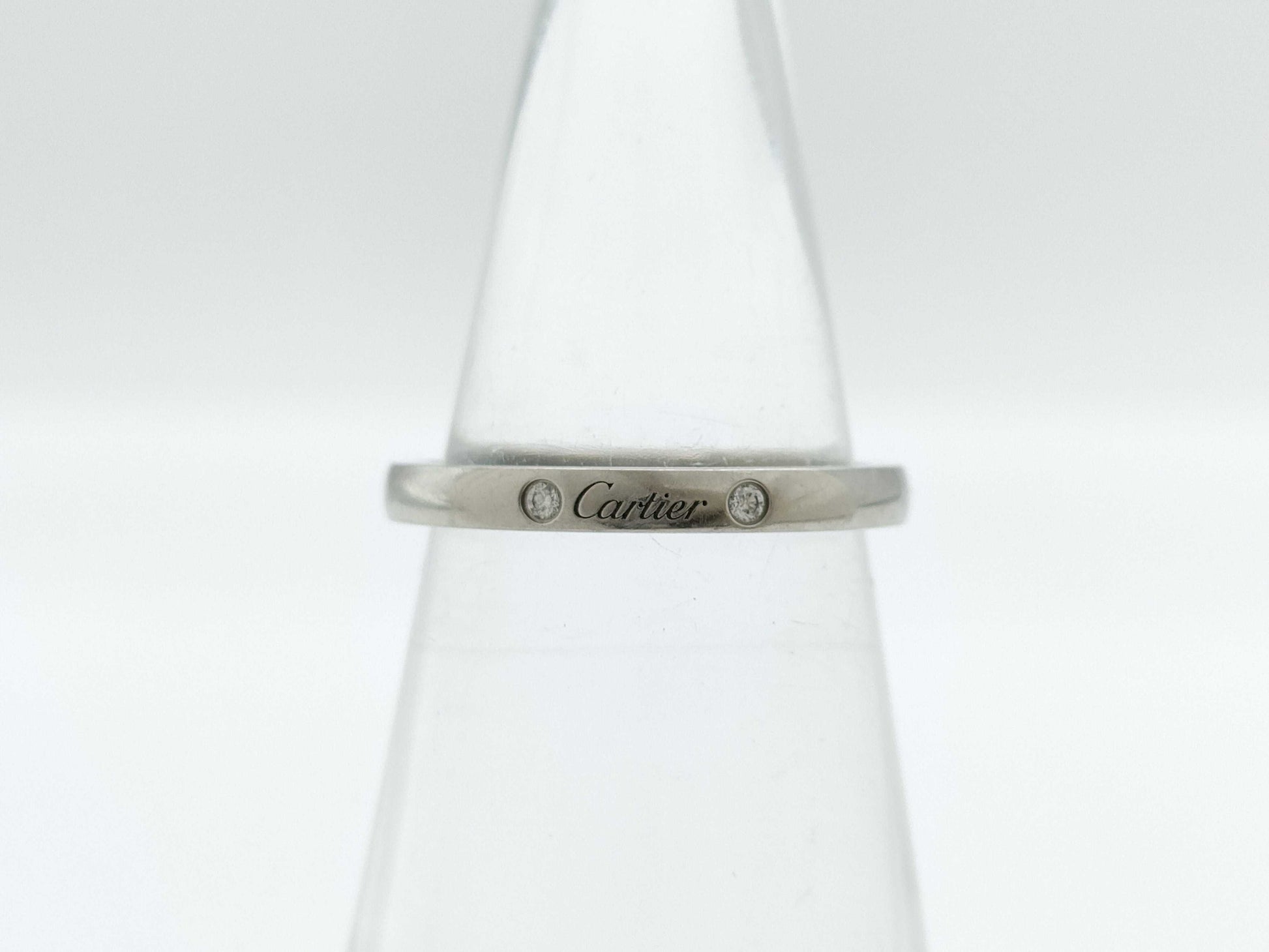 Cartier Ballerina Curve #48 3PD PT950 3.3g Ring 