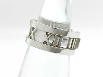 Tiffany & Co. Atlas 3PD White Gold 750 6.8g Ring 