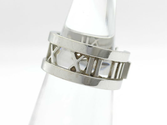 Tiffany & Co. Atlas 3PD White Gold 750 6.8g Ring 