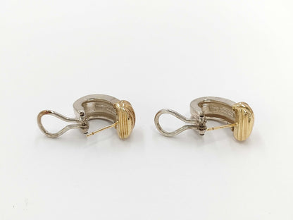 Tiffany & Co. Tiffany Grooved Combination Earrings, SV925 750, 8.1g