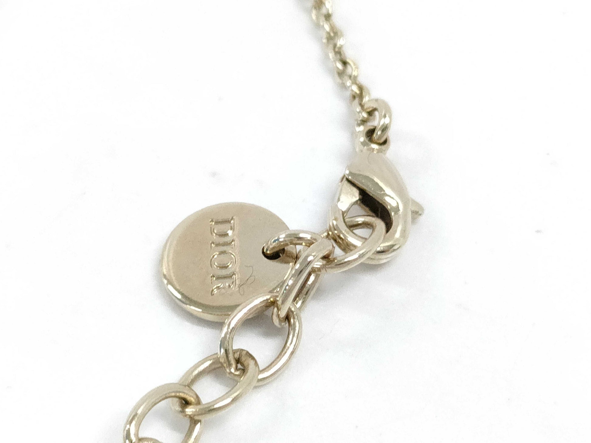 Dior Christian Dior Butterfly Motif GP Faux Pearl Necklace