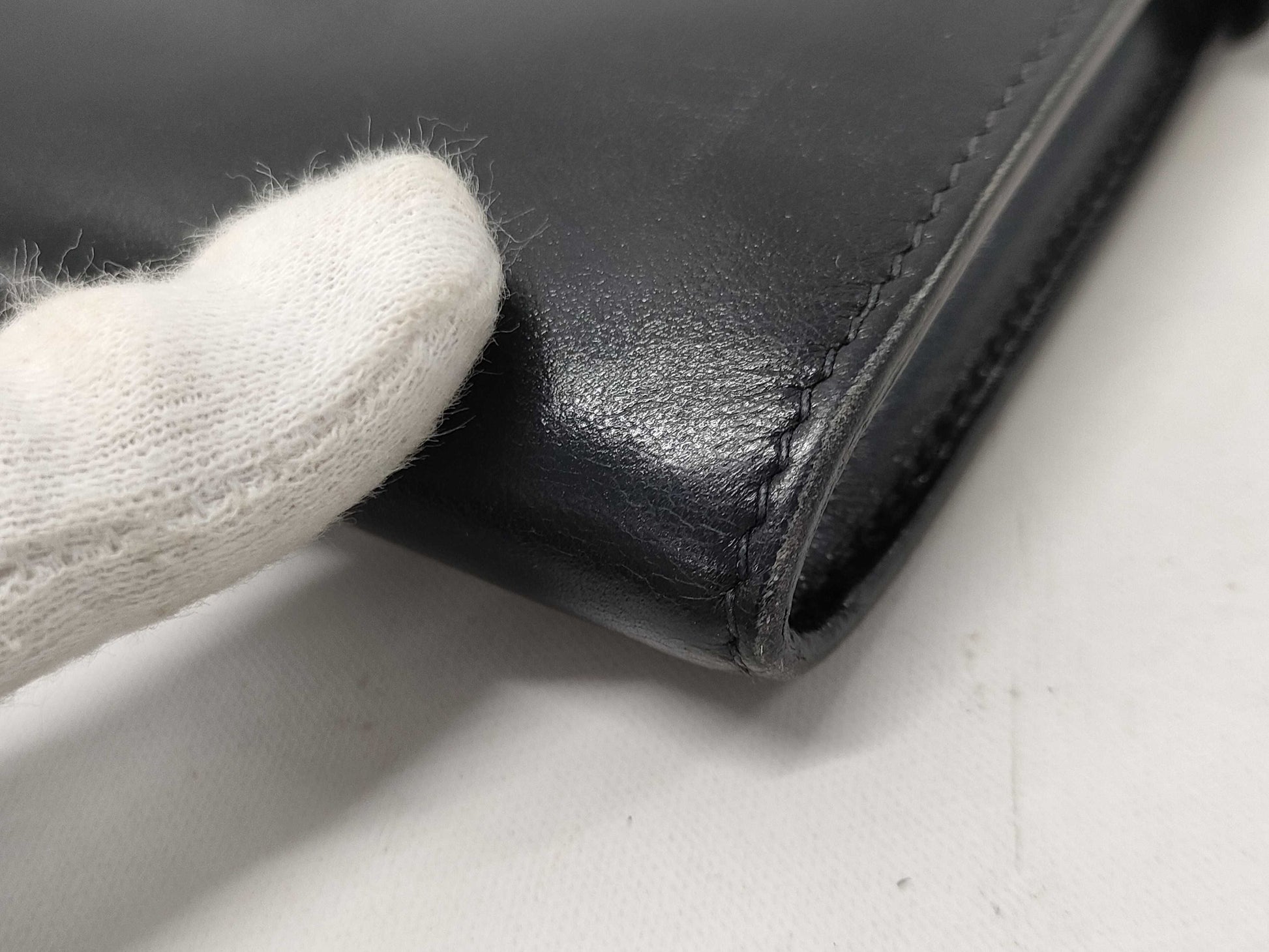 HERMES Kelly Wallet Navy