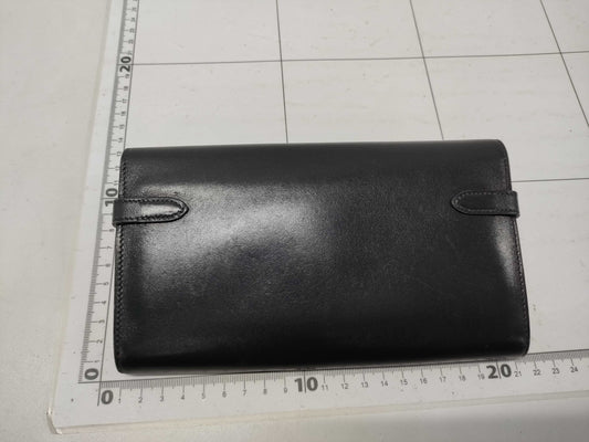 HERMES Kelly Wallet Navy