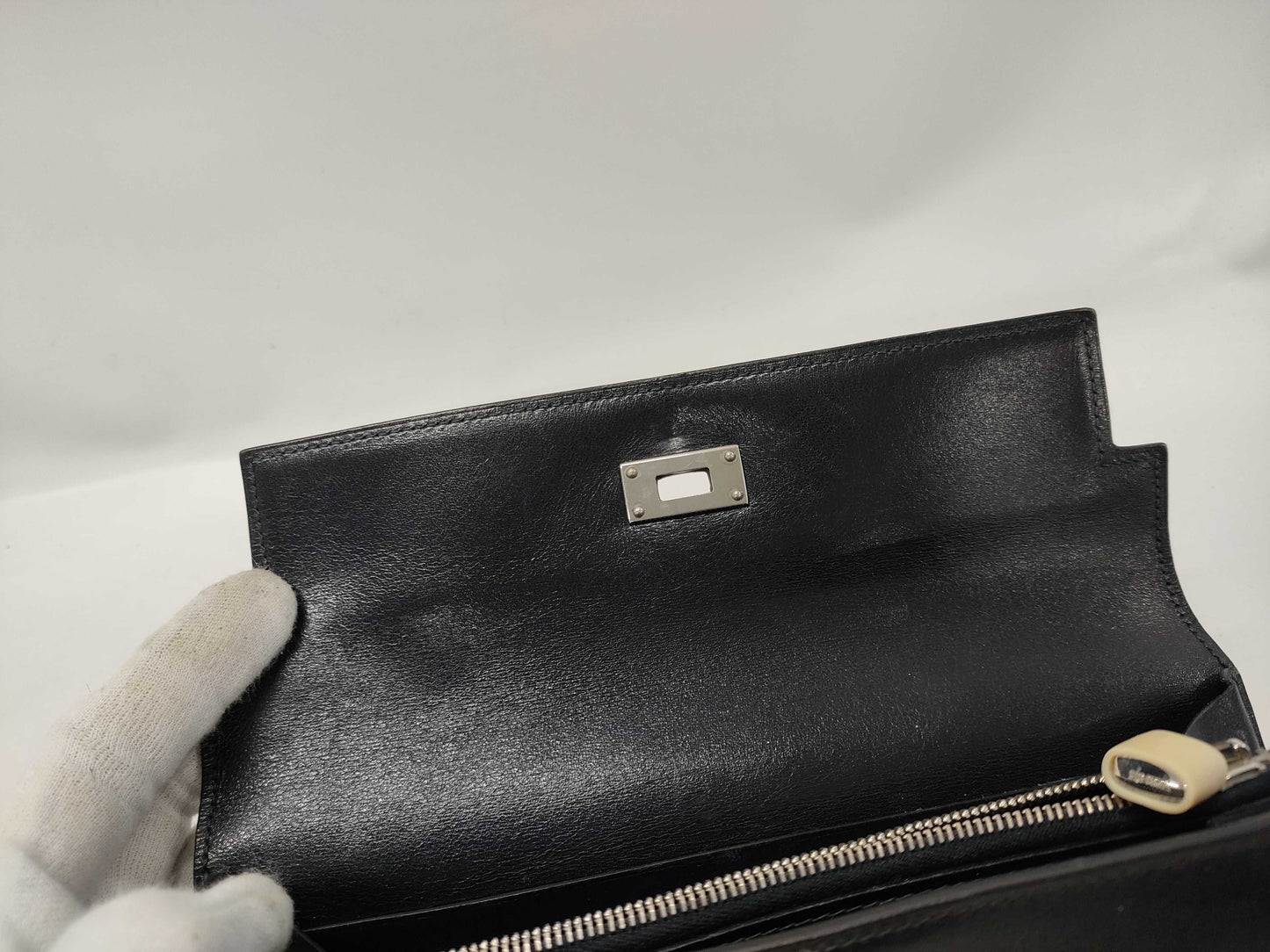 HERMES Kelly Wallet Navy