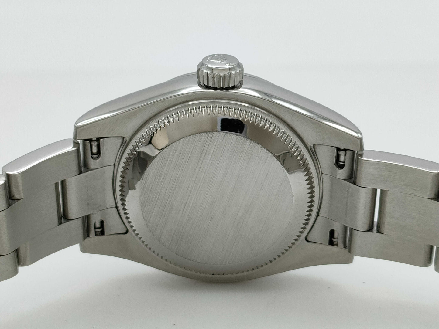 ROLEX 176200 Z640630 Silver Dial Blue Bar Index Women's Watch