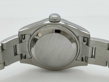 ROLEX 176200 Z640630 Silver Dial Blue Bar Index Women's Watch