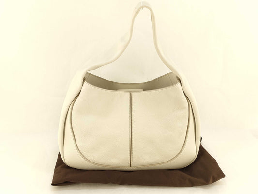 TODS Shirt Bag Hobo One-Handle Hammered Calfskin Shoulder Bag