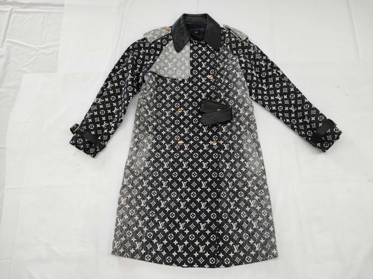 LOUIS VUITTON denim trench coat size 38 coat