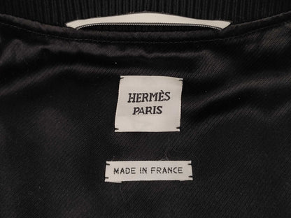 HERMES Hermes silk zip-up jacket 36 jacket
