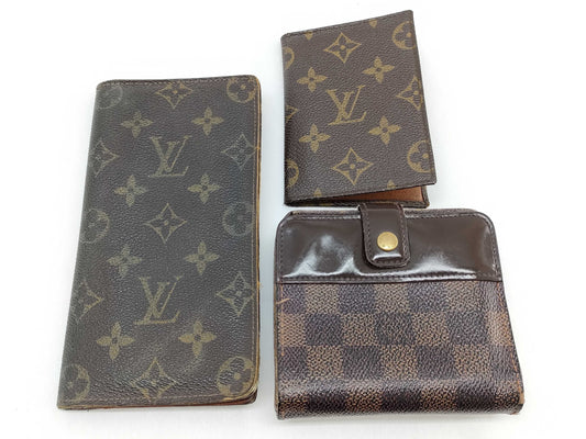 LOUIS VUITTON Monogram Louis Vuitton Wallet 3-Piece Set